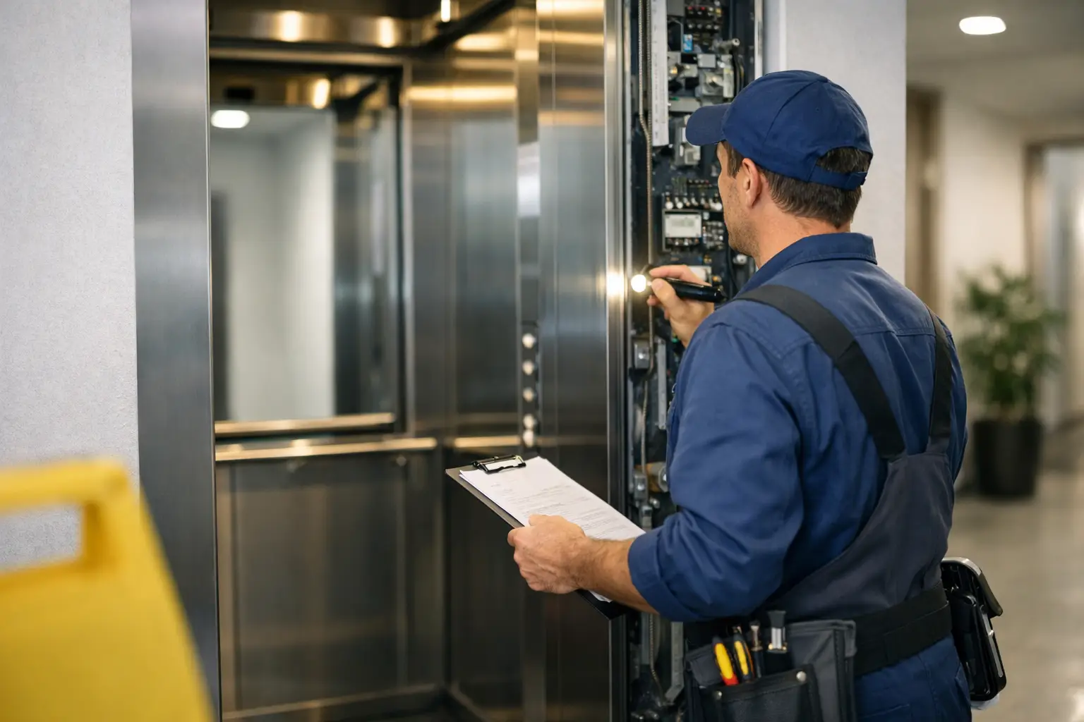 Mensagem de manutenção elevador condomínio
