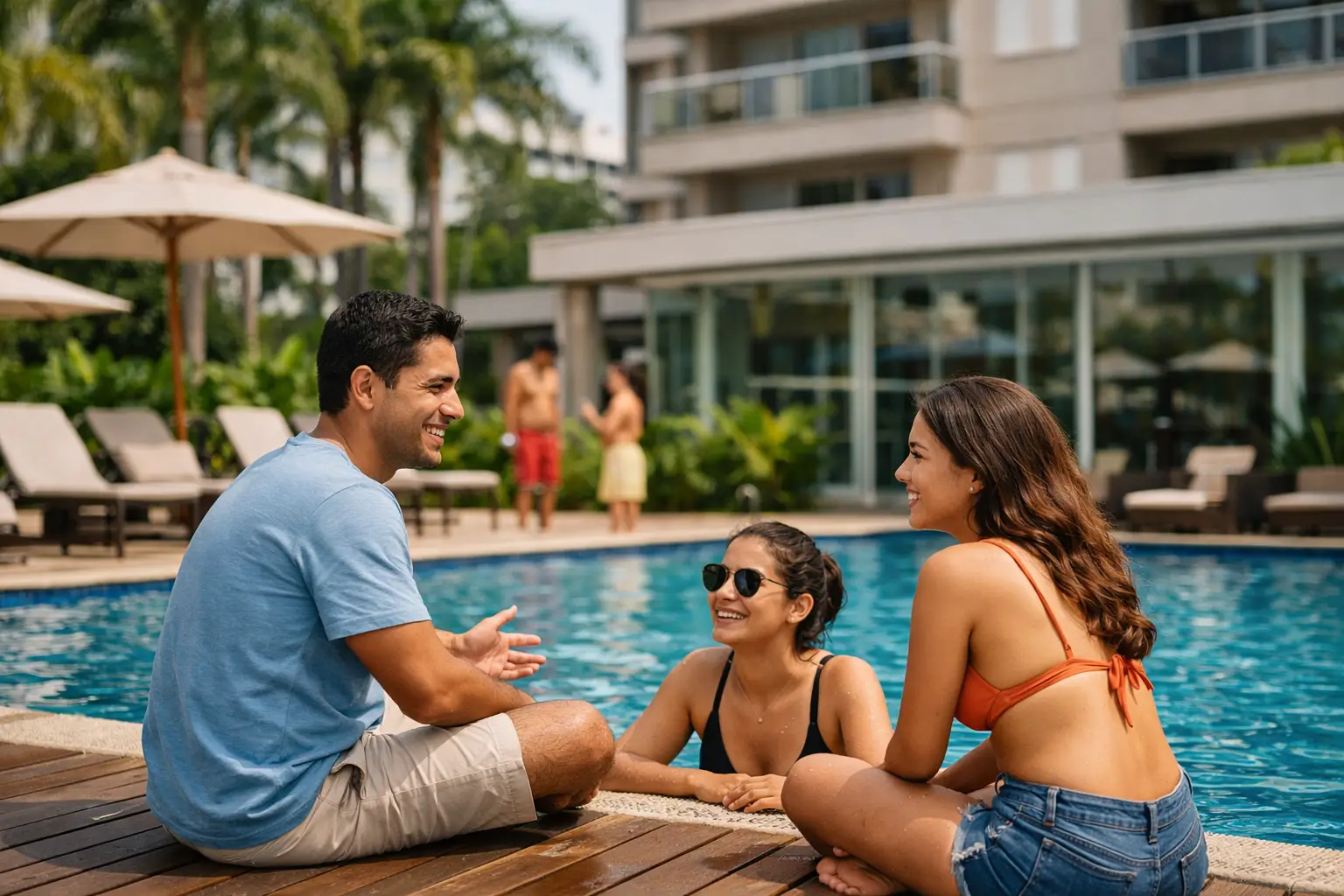 Visitante pode usar piscina do condomínio? | Blog Auria
